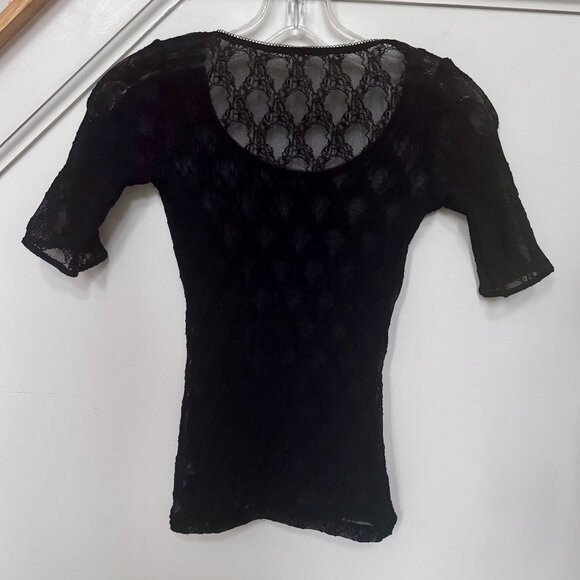 Wolford Sheer Black Lace Top - Picture 3 of 10